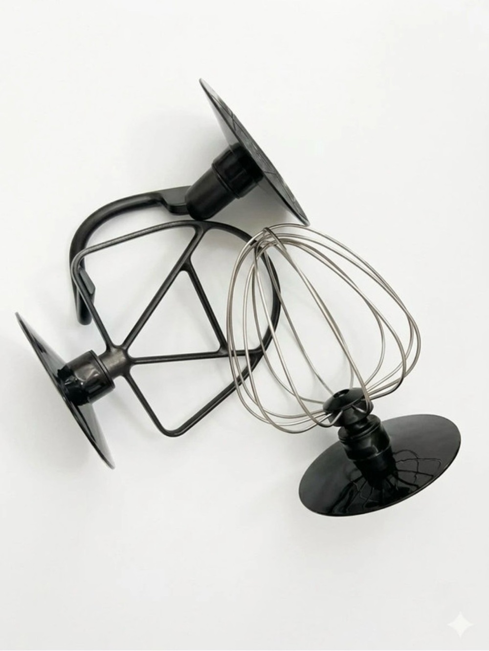 Black Stainless Steel Whisk & Beater Attachments - Compatible Mixer Accessories